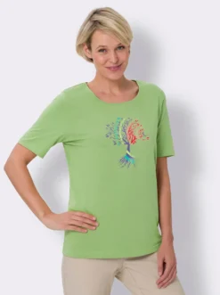Kurzarmshirt mit platziertem Druck