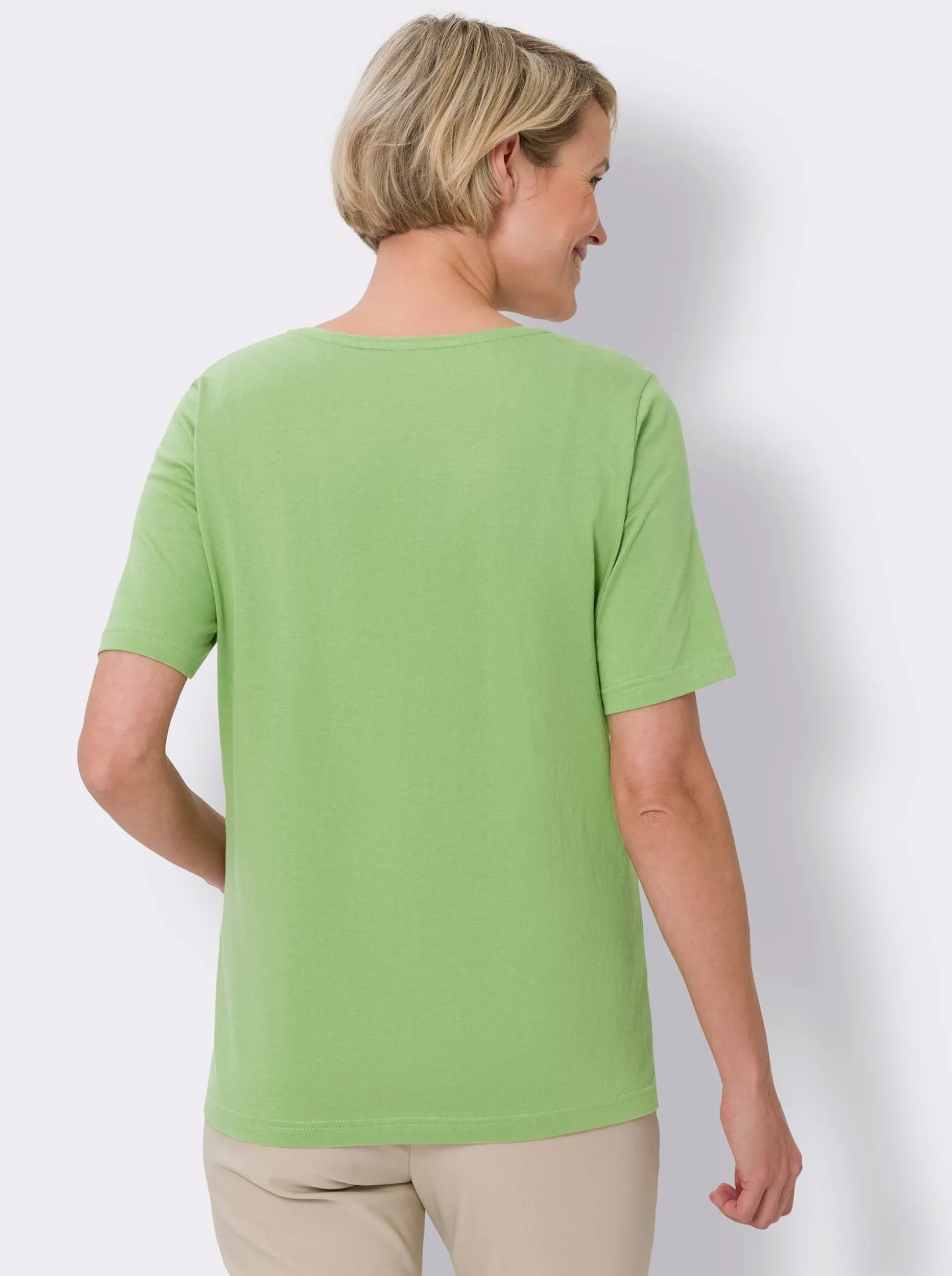 Kurzarmshirt mit platziertem Druck
