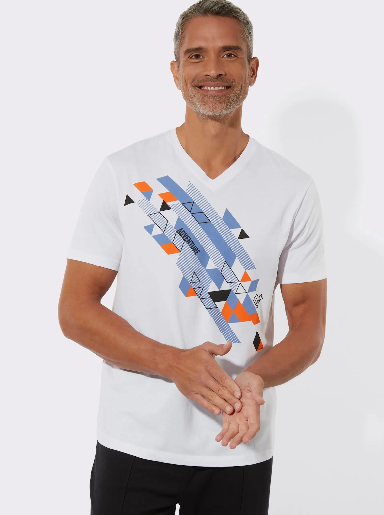 Kurzarmshirt mit platziertem Druck