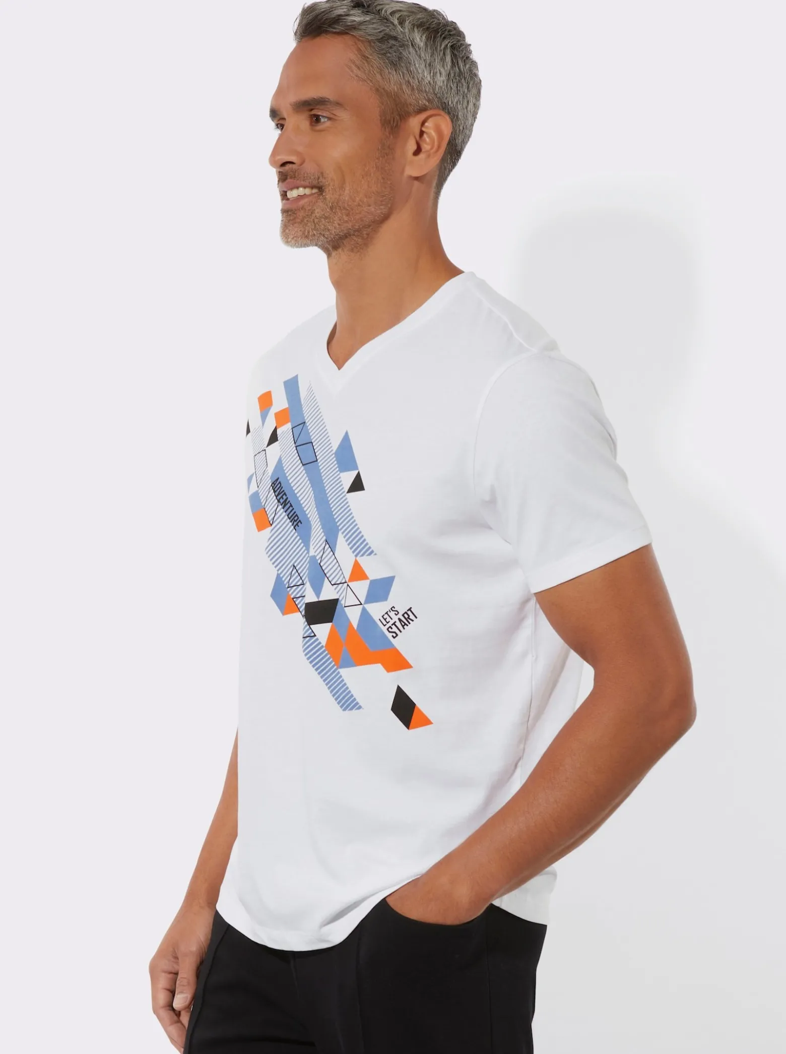 Kurzarmshirt mit platziertem Druck