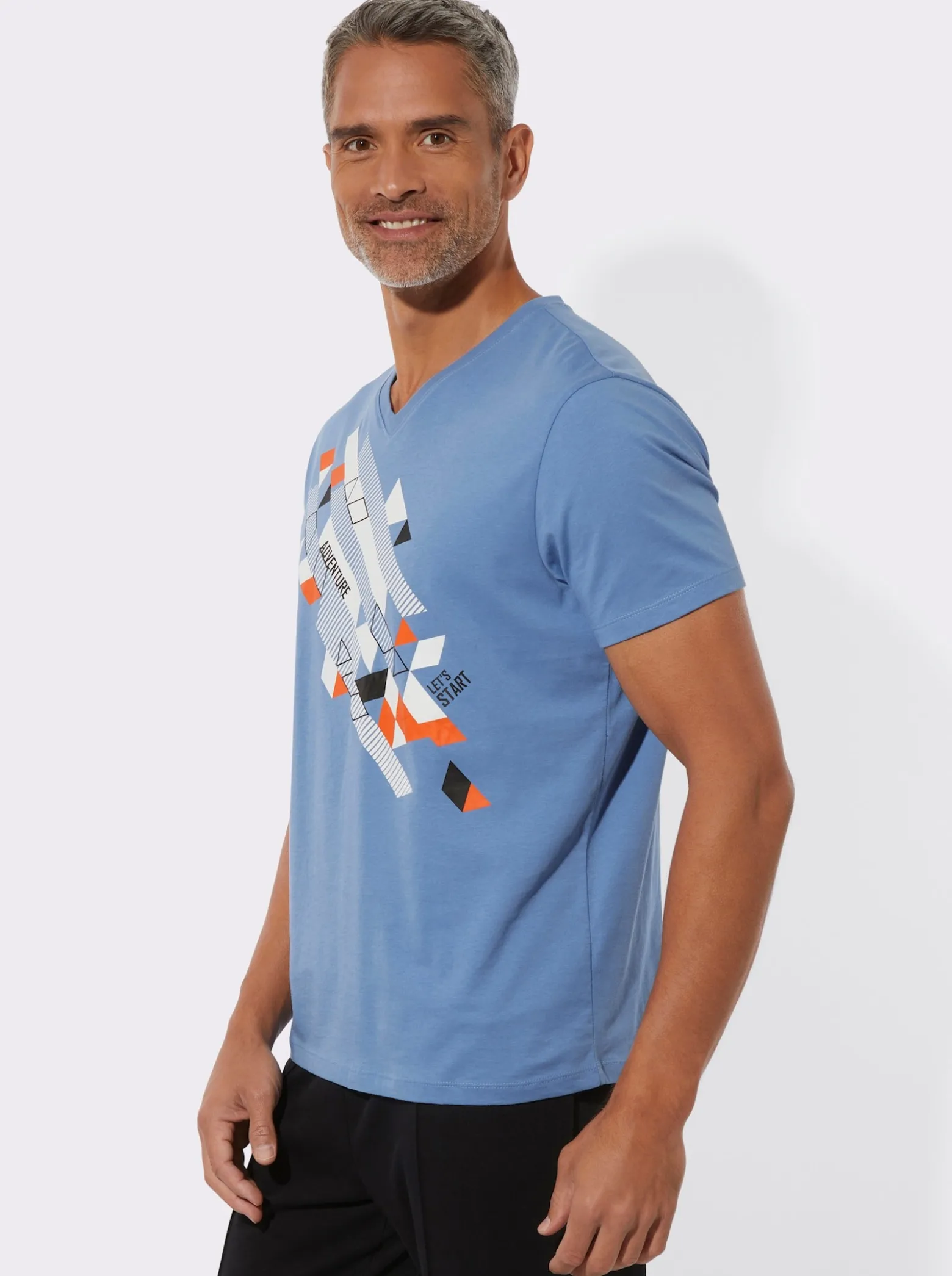 Kurzarmshirt mit platziertem Druck