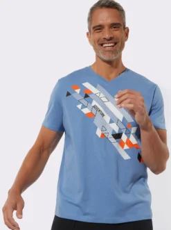 Kurzarmshirt mit platziertem Druck