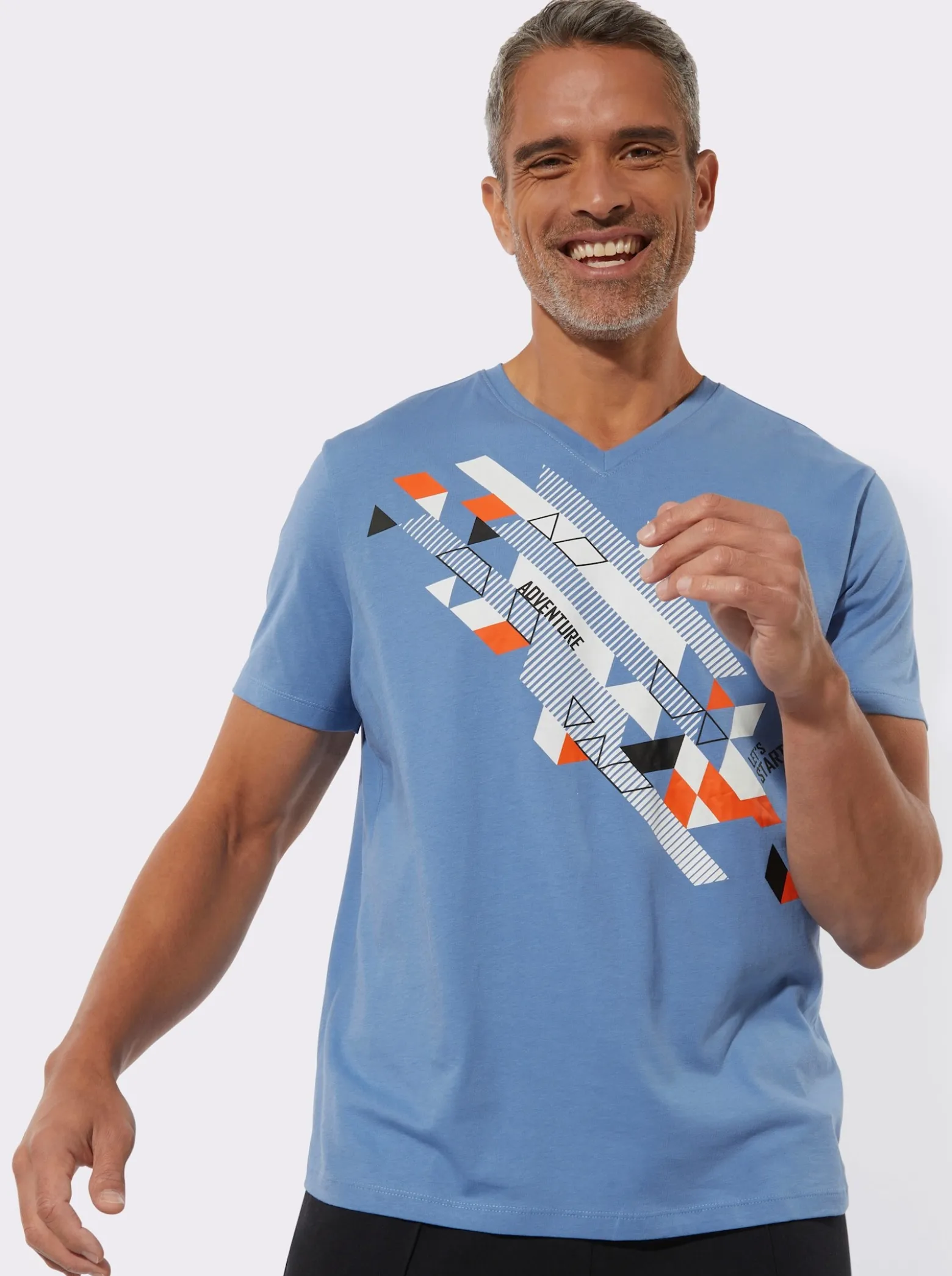 Kurzarmshirt mit platziertem Druck