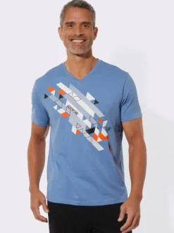 Kurzarmshirt mit platziertem Druck