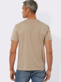Kurzarmshirt mit platziertem Hirsch-Druck