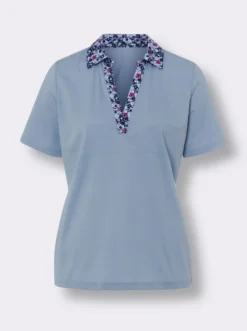 Kurzarmshirt mit Polokragen
