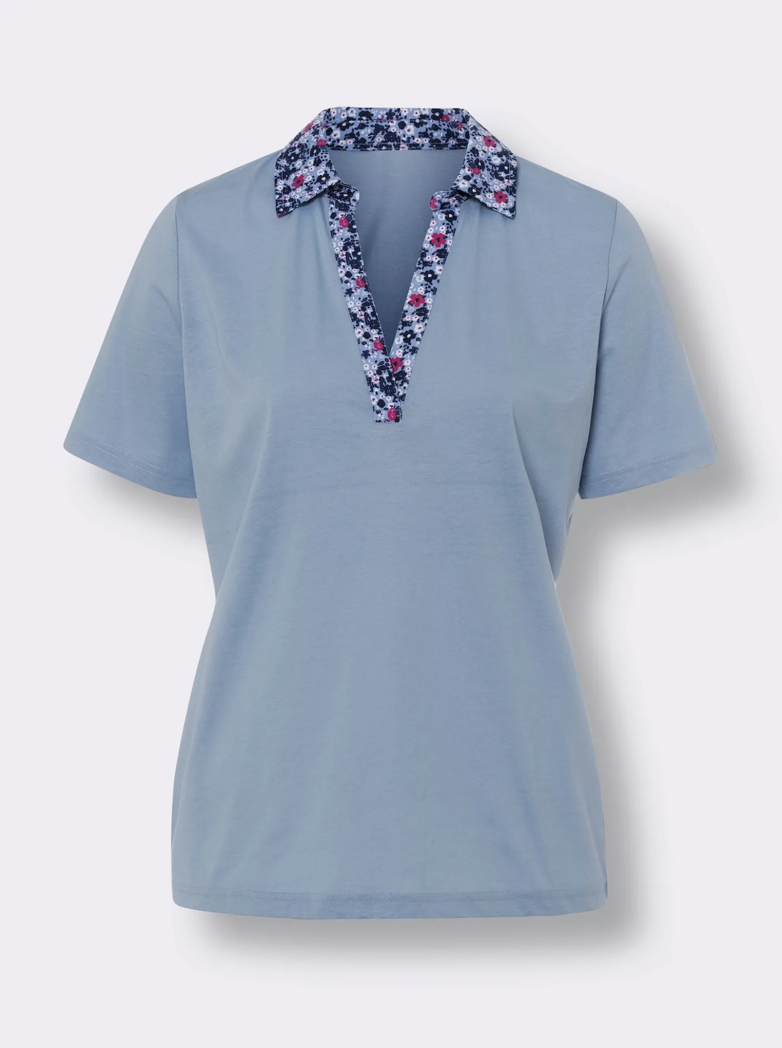 Kurzarmshirt mit Polokragen