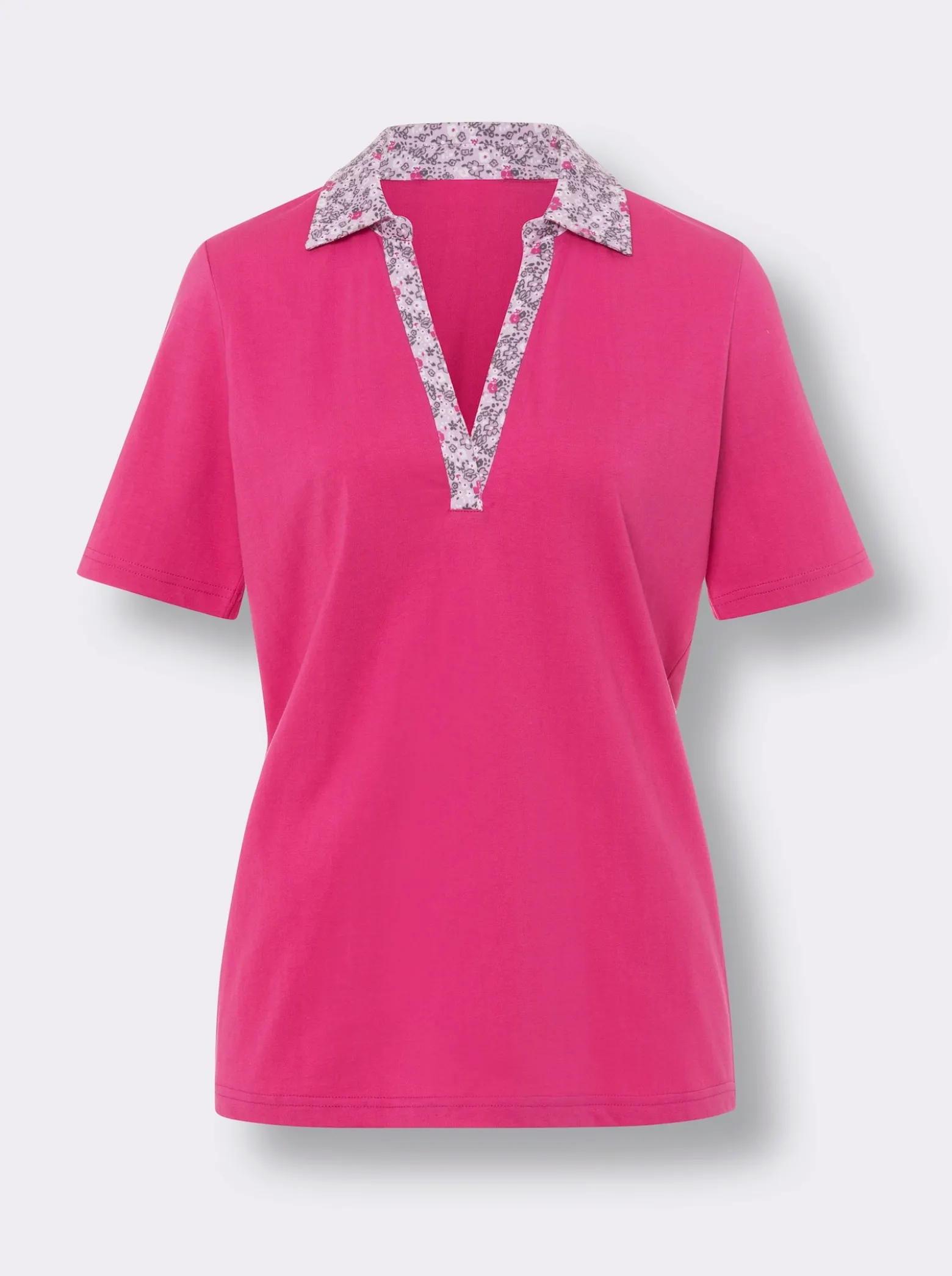 Kurzarmshirt mit Polokragen