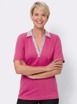 Kurzarmshirt mit Polokragen