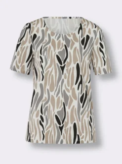 Kurzarmshirt mit Print-Dessin