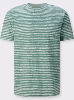 Kurzarmshirt mit Ringel-Muster allover