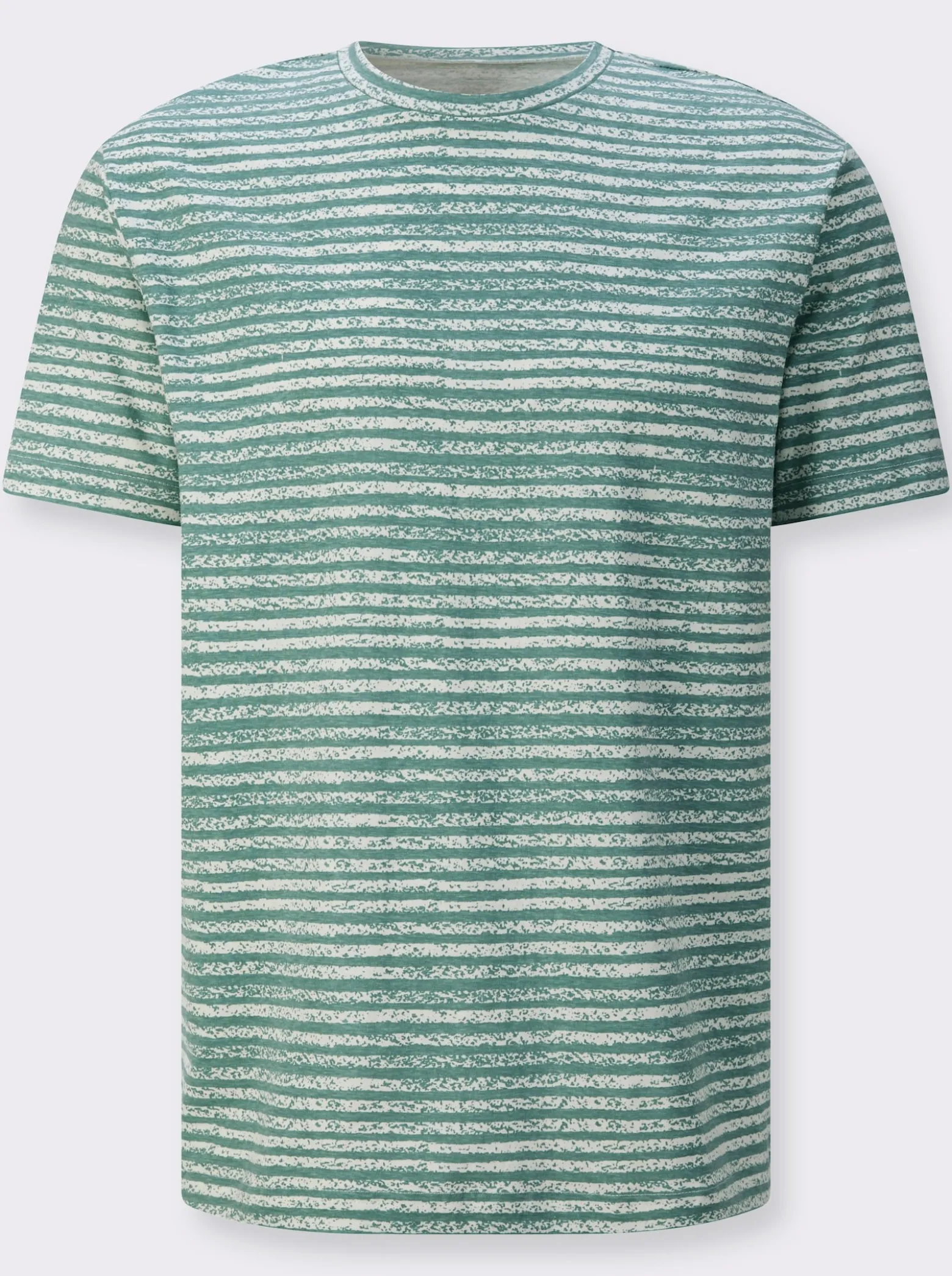 Kurzarmshirt mit Ringel-Muster allover