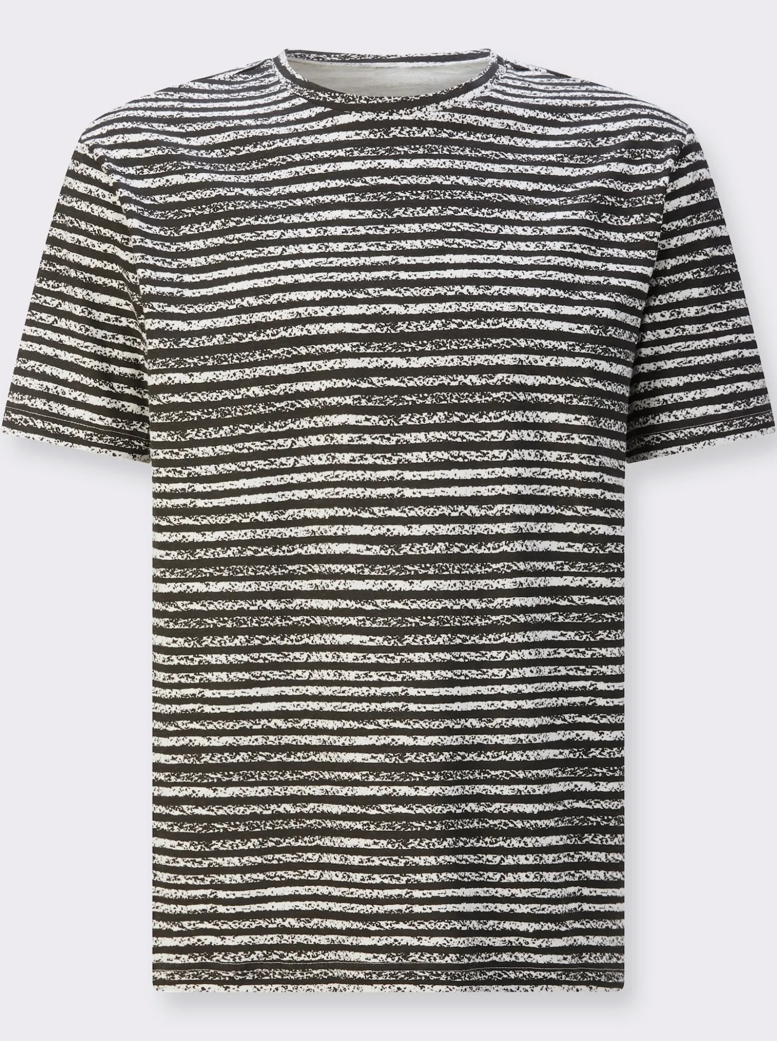 Kurzarmshirt mit Ringel-Muster allover