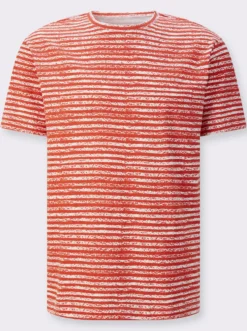 Kurzarmshirt mit Ringel-Muster allover