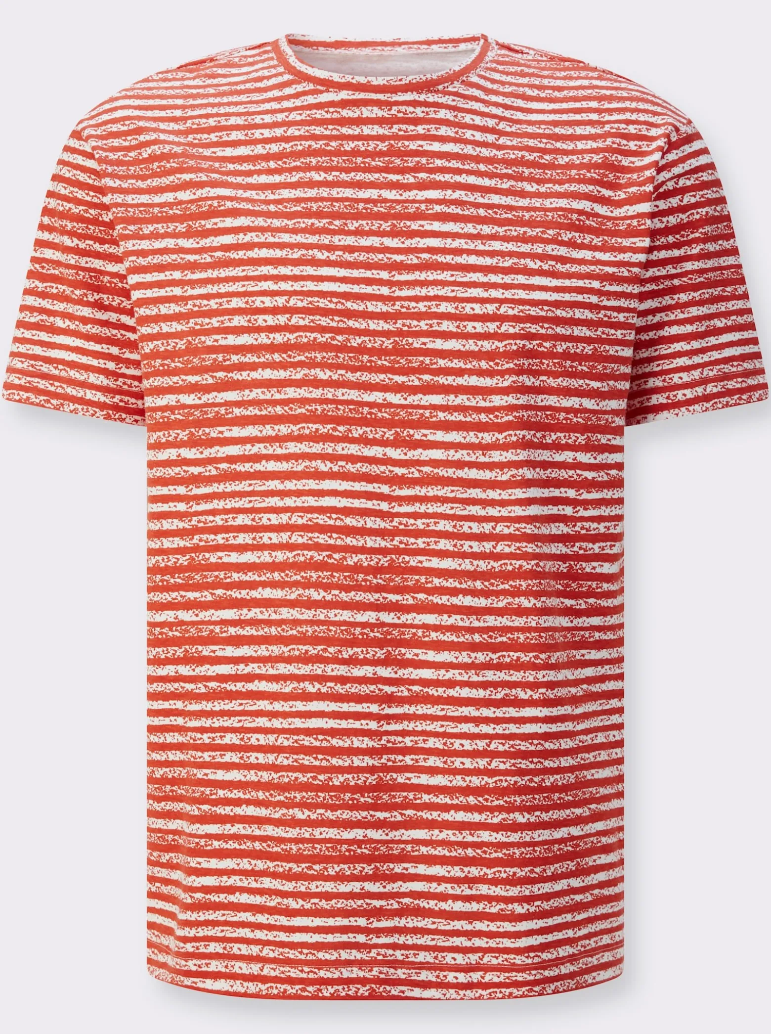 Kurzarmshirt mit Ringel-Muster allover