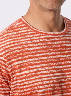 Kurzarmshirt mit Ringel-Muster allover