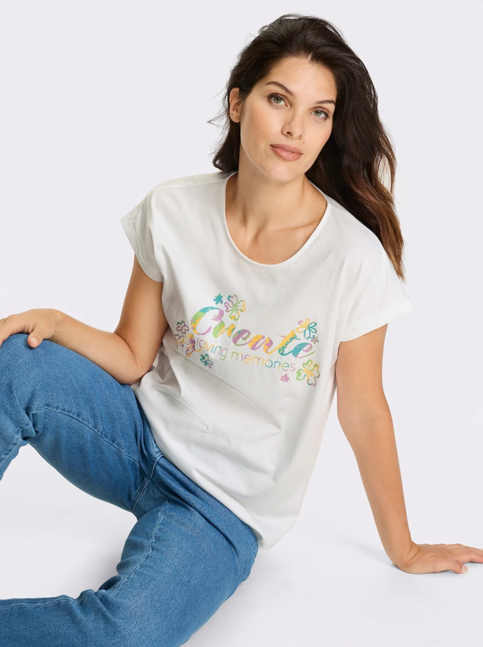 Kurzarmshirt mit Schriftzug