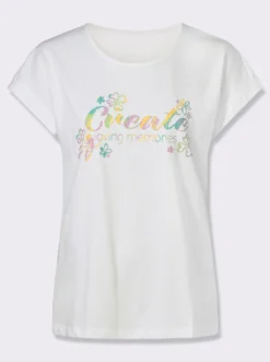 Kurzarmshirt mit Schriftzug
