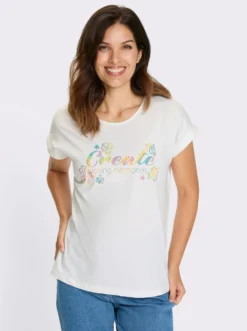 Kurzarmshirt mit Schriftzug