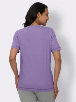 Kurzarmshirt mit Seitenschlitzen