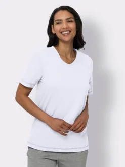 Kurzarmshirt mit Seitenschlitzen