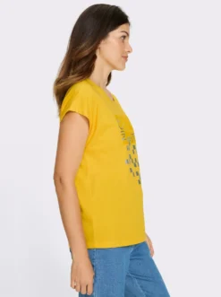 Kurzarmshirt mit silberfarbenen Effekten