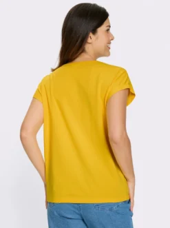 Kurzarmshirt mit silberfarbenen Effekten