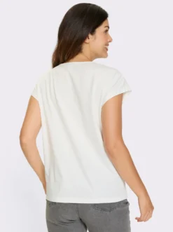 Kurzarmshirt mit silberfarbenen Effekten