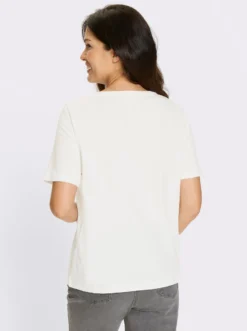Kurzarmshirt mit Spitzen-Einsatz