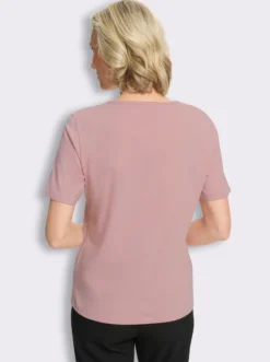 Kurzarmshirt mit Steinchen-Verzierung