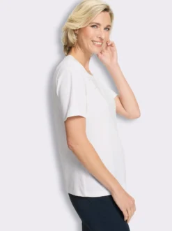 Kurzarmshirt mit Steinchen-Verzierung