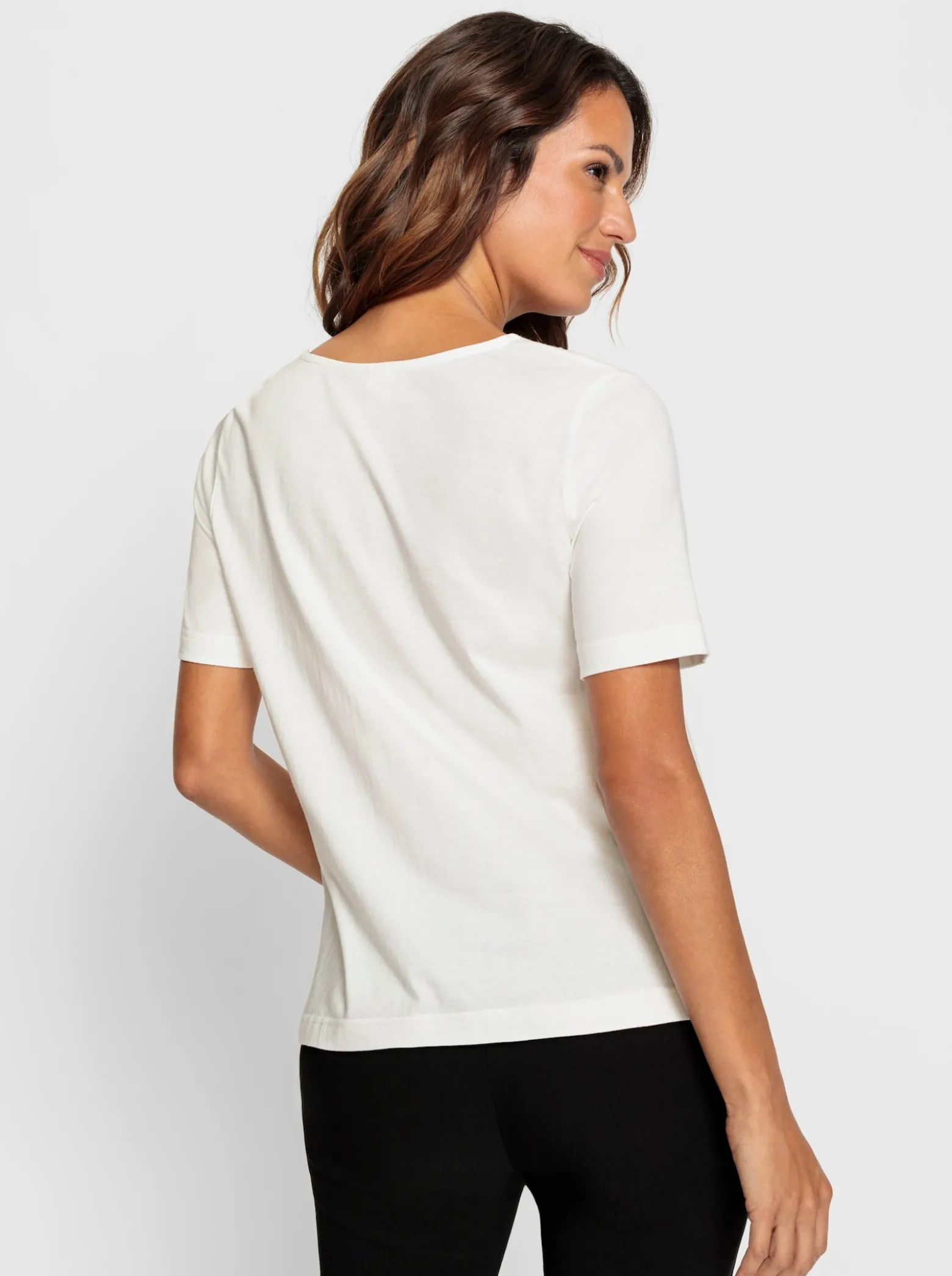 Kurzarmshirt mit Stickerei