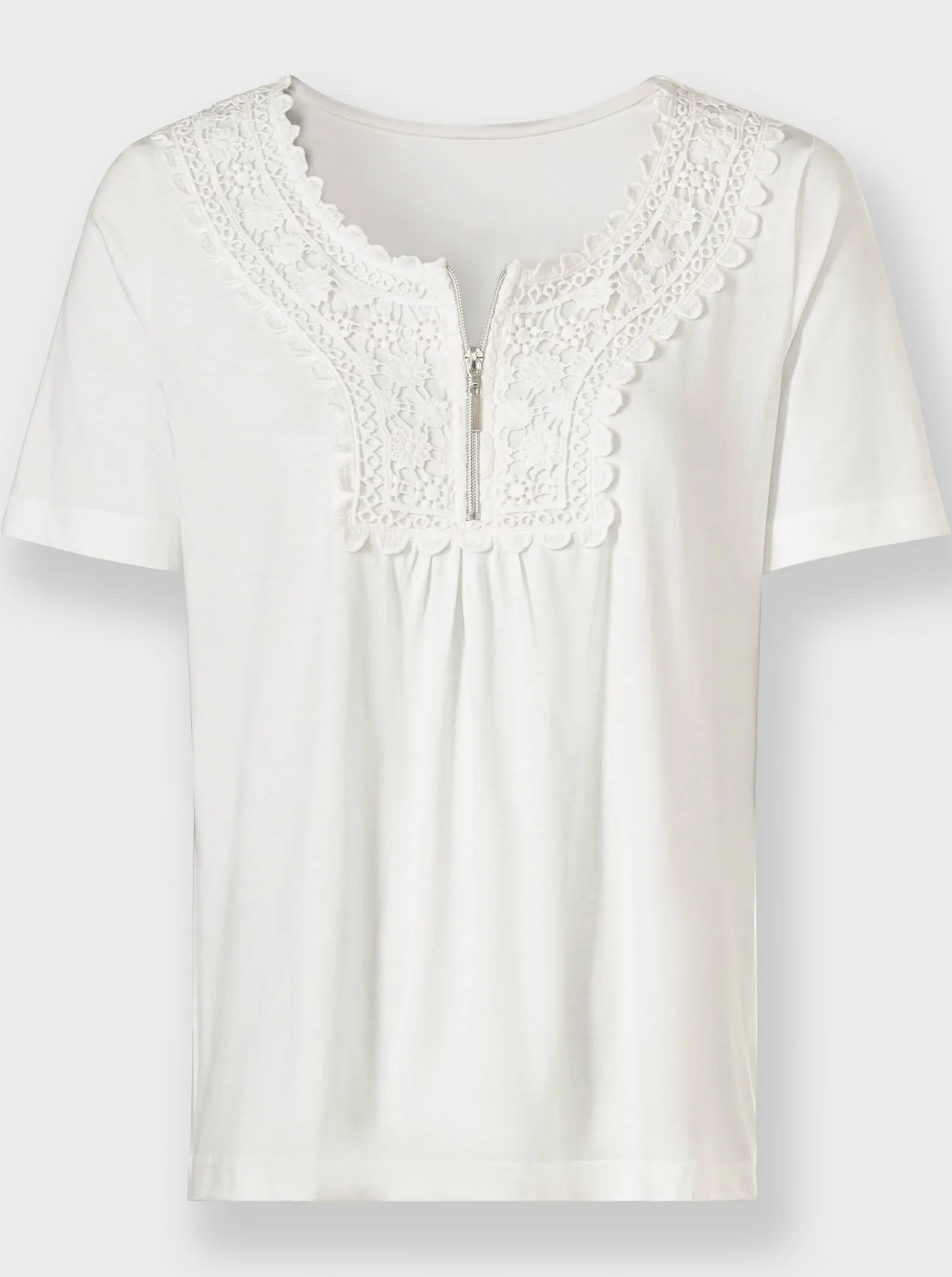 Kurzarmshirt mit Stickerei