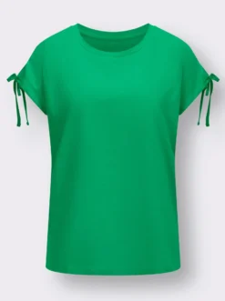 Kurzarmshirt mit Tunnelzug an den Ärmeln