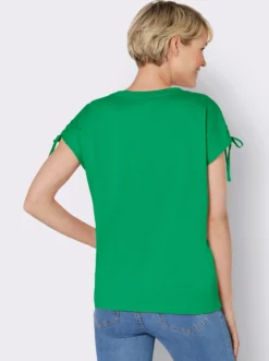 Kurzarmshirt mit Tunnelzug an den Ärmeln