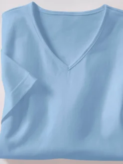 Kurzarmshirt mit V-Ausschnitt