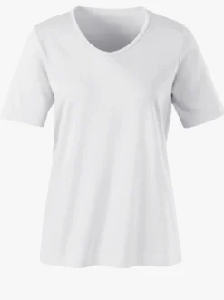 Kurzarmshirt mit V-Ausschnitt