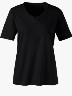 Kurzarmshirt mit V-Ausschnitt