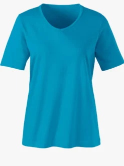 Kurzarmshirt mit V-Ausschnitt