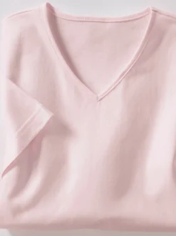Kurzarmshirt mit V-Ausschnitt