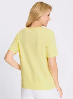 Kurzarmshirt mit Wiesenblumen-Druck