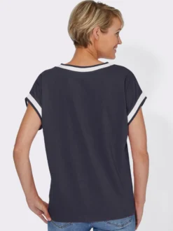 Kurzarmshirt mit Zierband