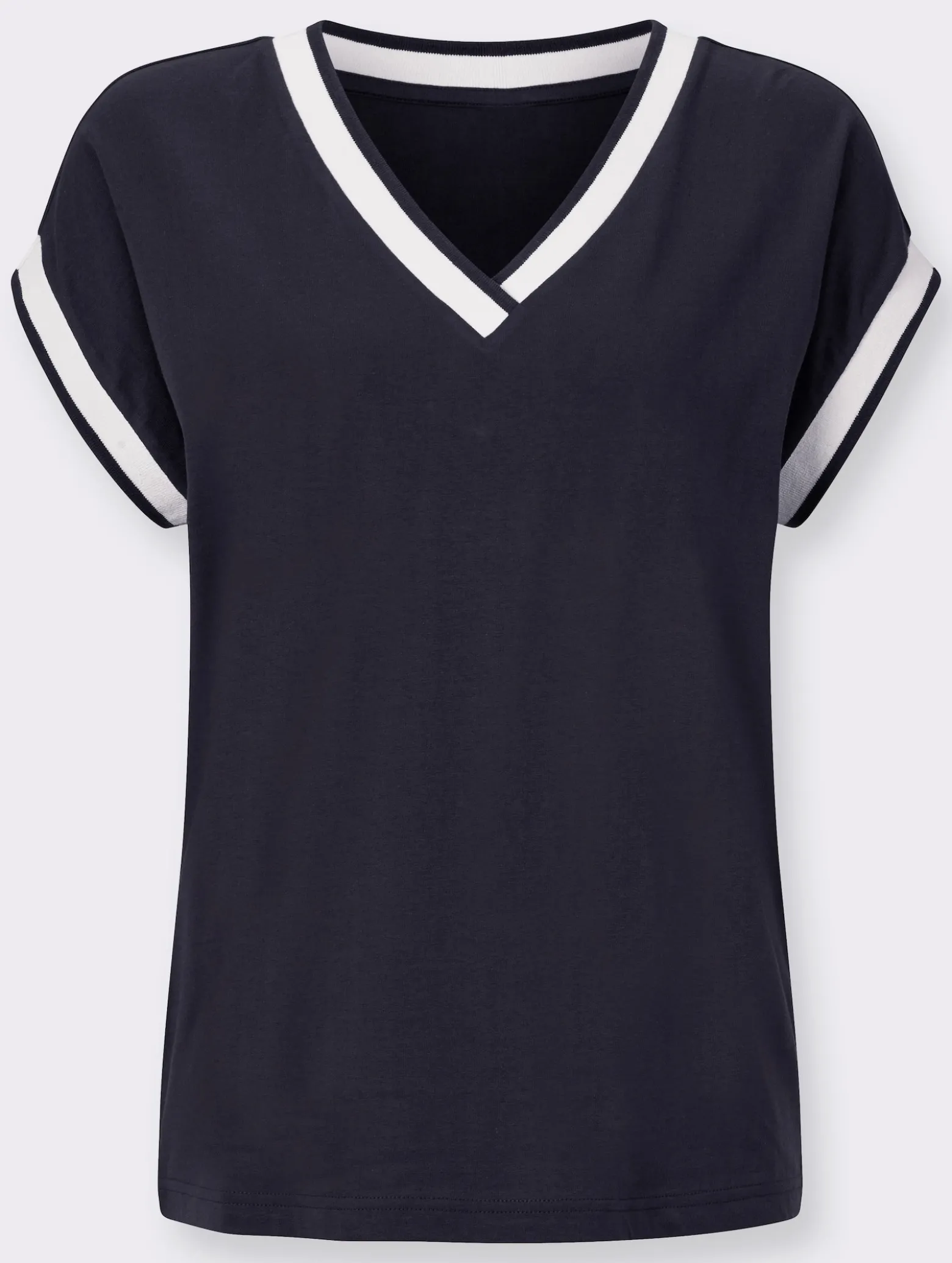 Kurzarmshirt mit Zierband
