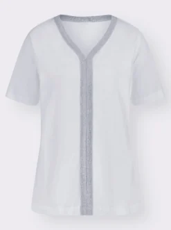 Kurzarmshirt mit Zierband