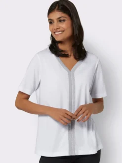 Kurzarmshirt mit Zierband