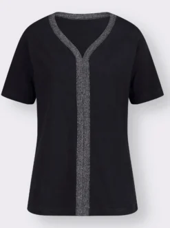 Kurzarmshirt mit Zierband