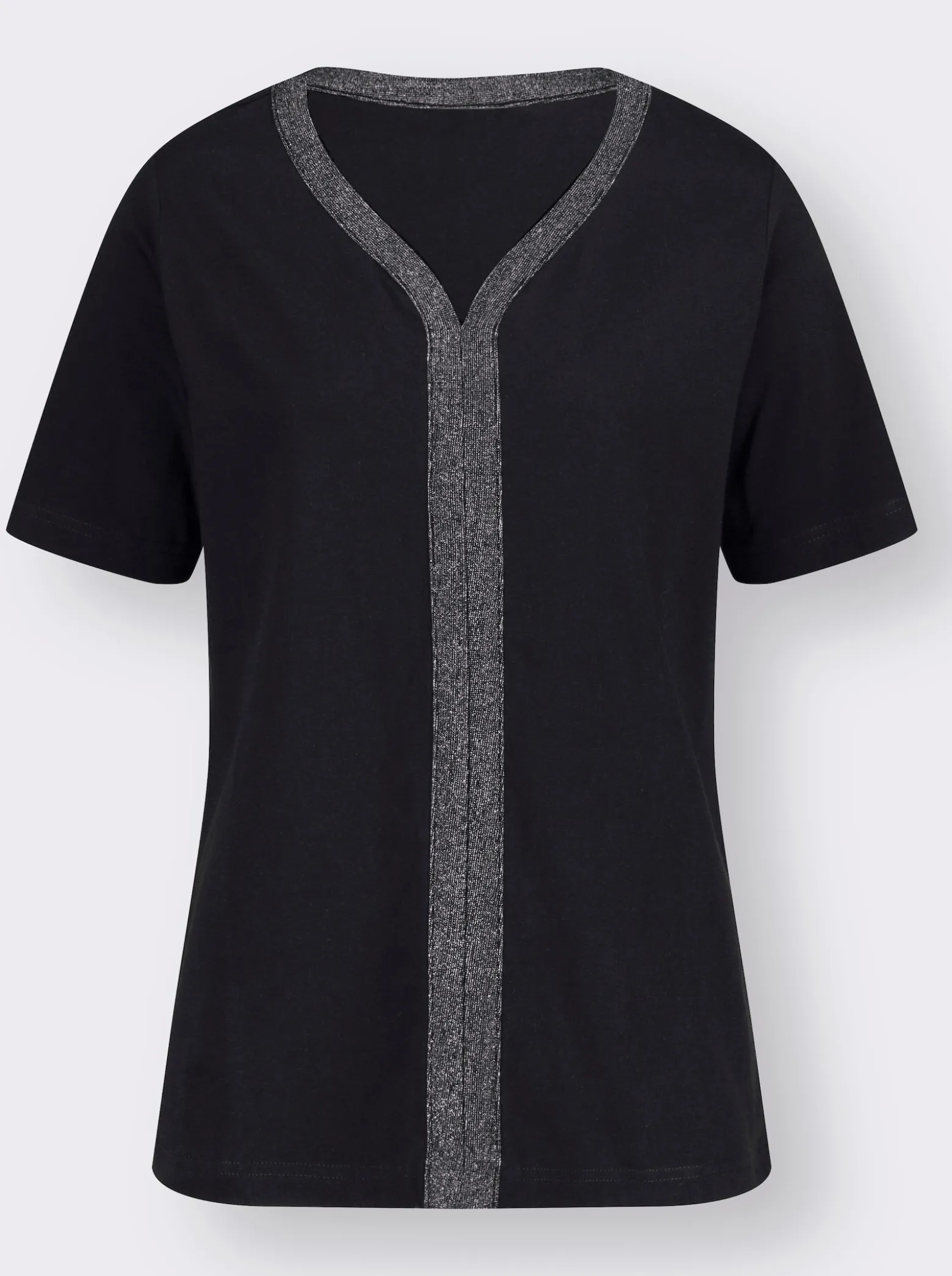 Kurzarmshirt mit Zierband
