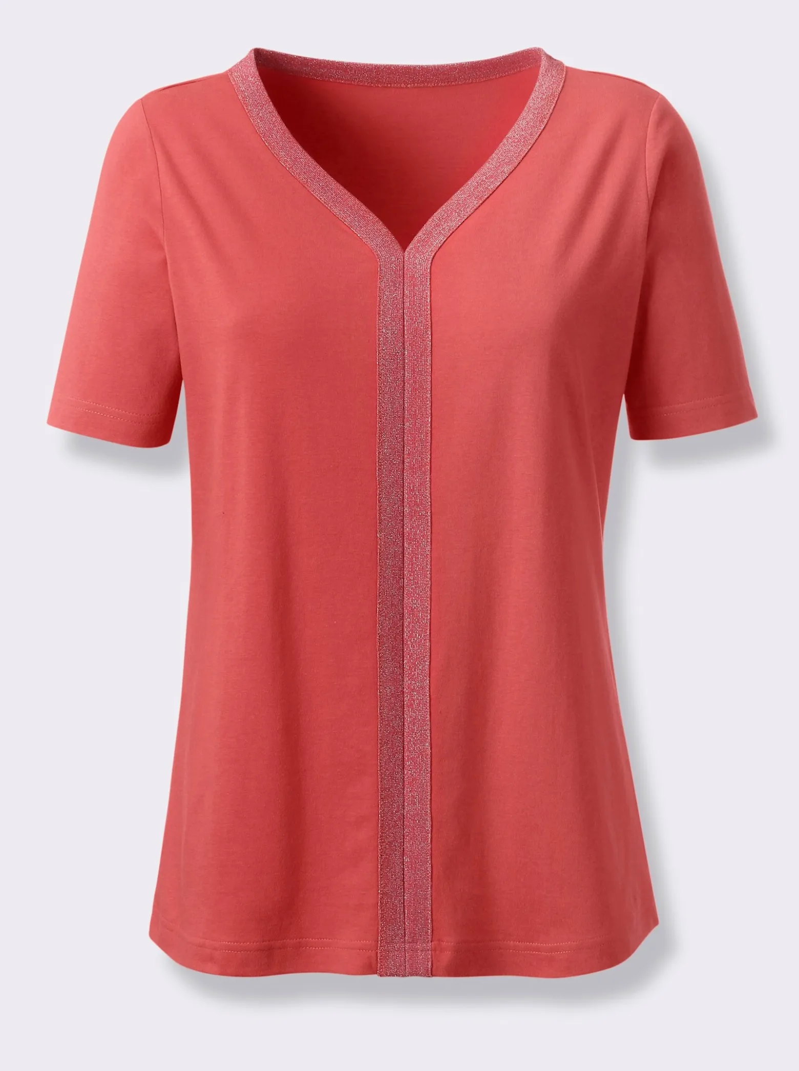 Kurzarmshirt mit Zierband