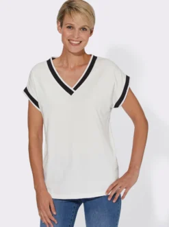 Kurzarmshirt mit Zierband