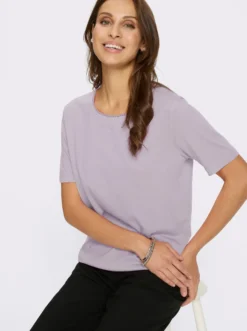 Kurzarmshirt mit Zierperlen